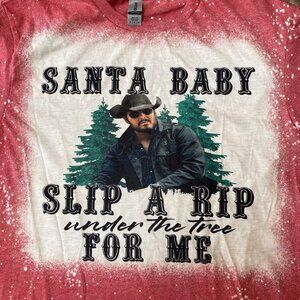 Yellowstone Christmas T-shirt Slip A Rip Under The Tree For Me Size Large